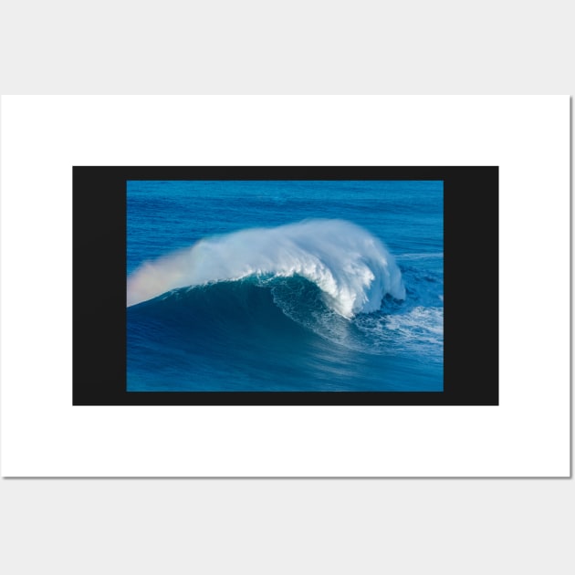 Wave breaking in Nazare Wall Art by homydesign